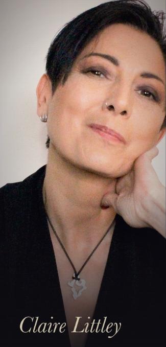 The Claire Littley website shown on a phone