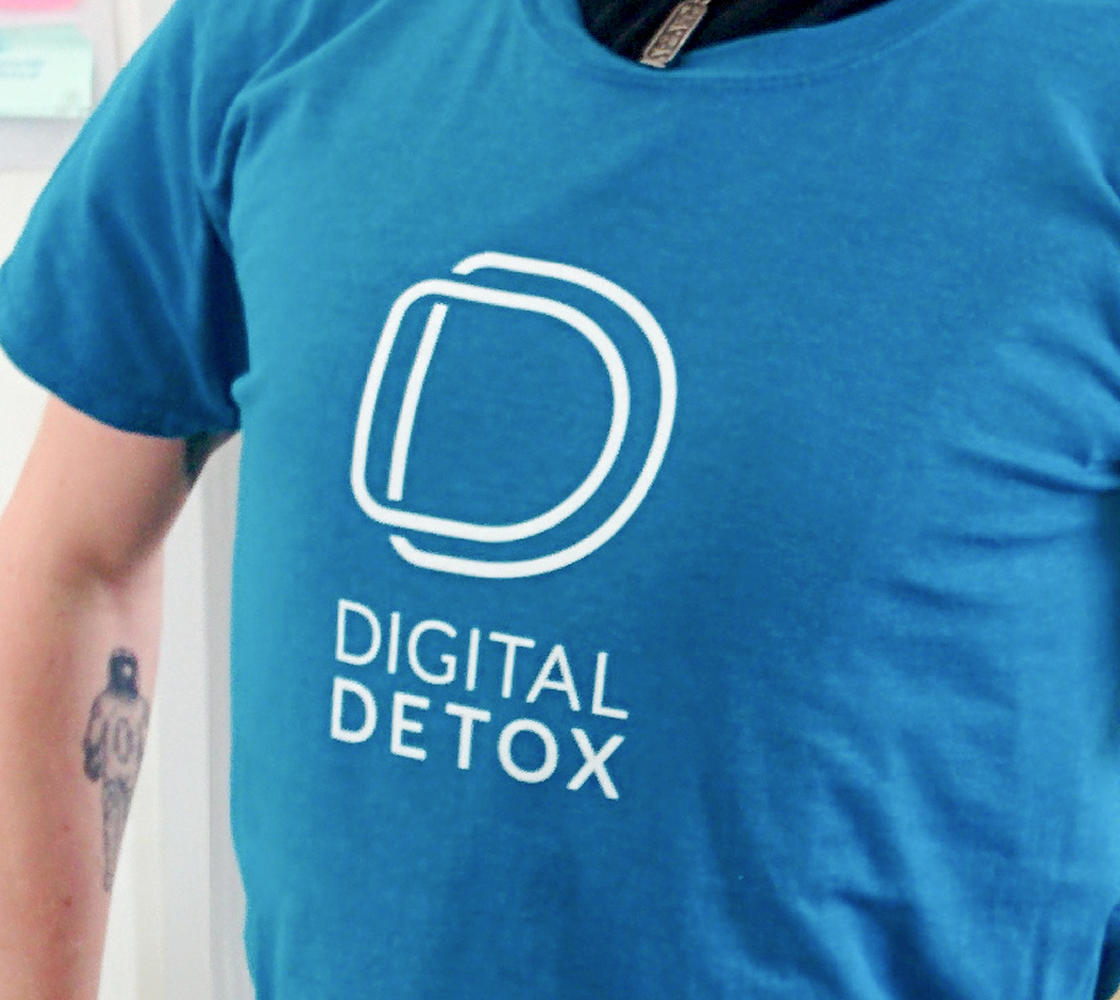 Digital Detox - the mark applied to apparel