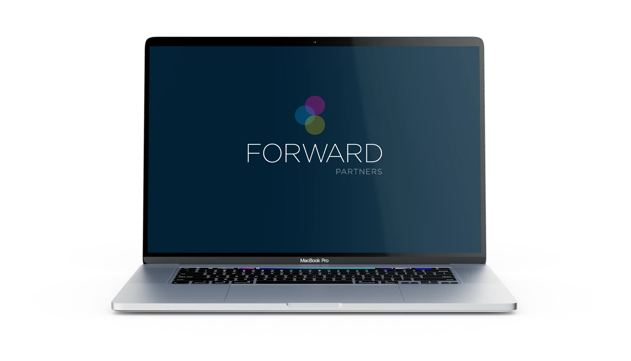 The Forward Partners identity shown on a laptop