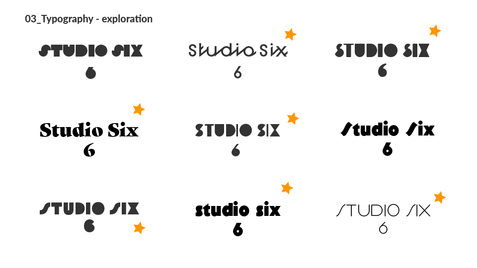 Process board 03 - typographic exploration, continued