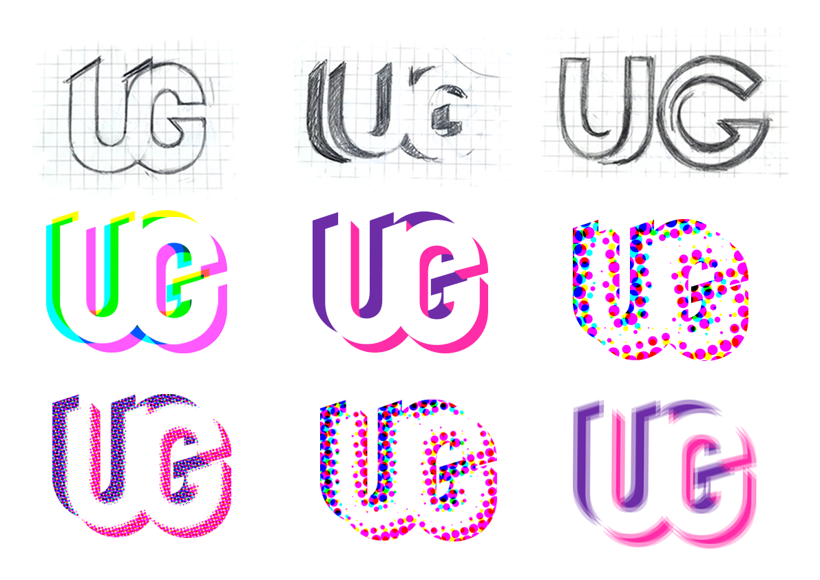 Chromatic motion studies - UG mark across multiple colour-offset variations