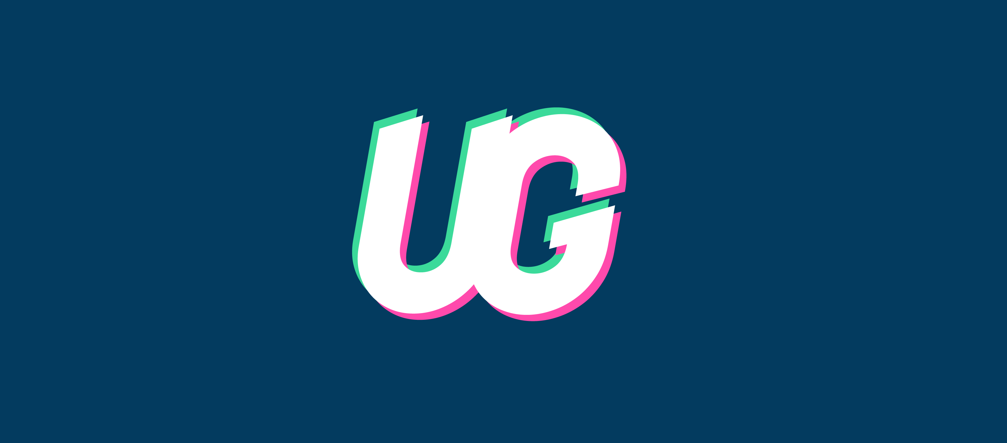 The Urban Games chromatic UG mark on deep teal